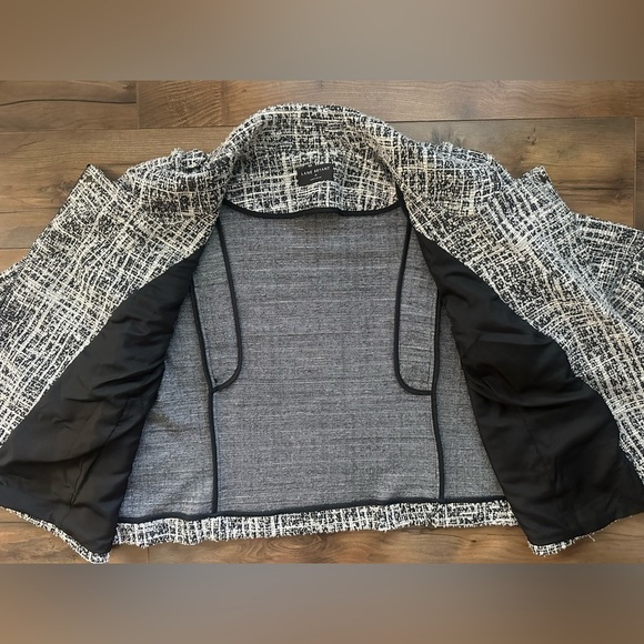 Lane Bryant Knit Tweed Moto Jacket β Black & White β Size 18 - Picture 13 of 16